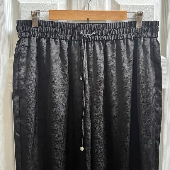 Michael Michael Kors Drawstring Elastic Waistband Textured Side Slits Pants 1X - Picture 13 of 15